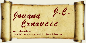 Jovana Crnovčić vizit kartica